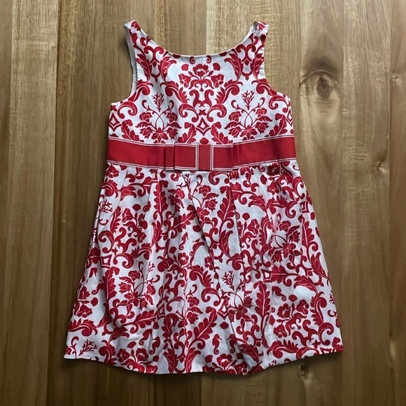 Janie and Jack Other - Janie and Jack Red White Floral Geometric Dress, size 2